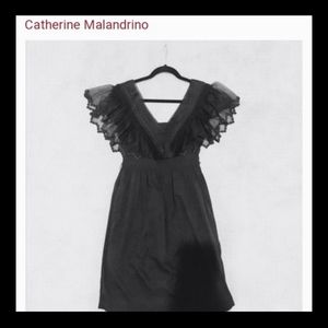 Catherine Maladrino black silk and lace dress 8